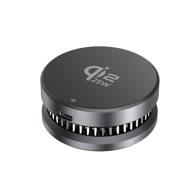 Qi2.2 Magnetic Cooling 25W Steel-Hinge Kickstand Wireless Charger