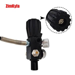 Valve de remplissage de réservoir d'air haute pression 5/8-18UNF 4500Psi en alliage d'aluminium noir, station de remplissage, tuyau PCP amélioré, personnalisable OEM - Product Image 5