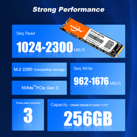 Pour SSD M.2 NVMe 128 Go 256 Go 512 Go 2 To PCIe Gen3x4 2280 Interne Lecture 1000-2300 Mo/s Écriture 800-2000 Mo/s Boîtier en alliage d'aluminium