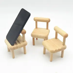 하이 퀄리티 사용자 정의 로고 조정 가능한 나무 의자 휴대 전화 홀더 시트 브래킷
