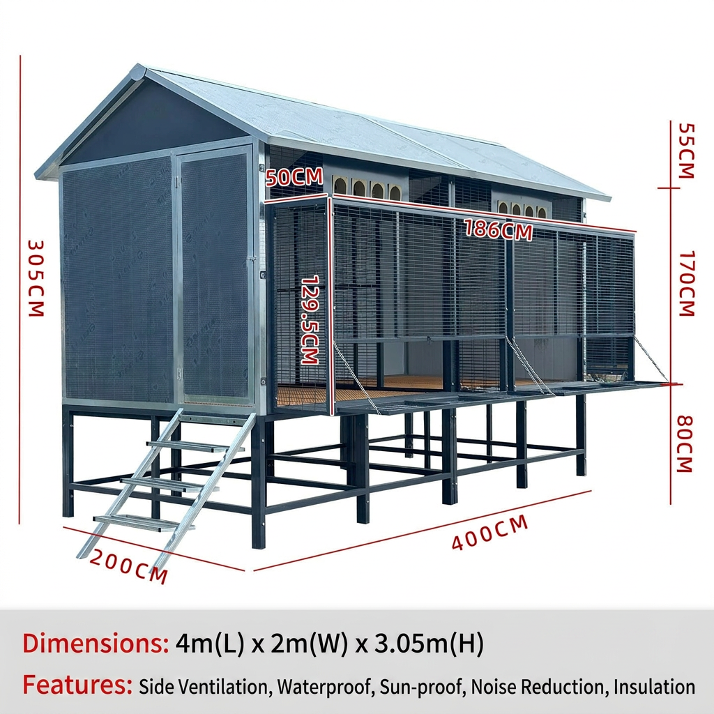 (4 m x 2 m x 3,05 m) : Version ultra large - Robuste et durable