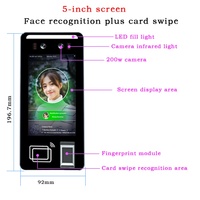 Máquina de Reconocimiento Facial de Alta Precisión Tencent, Compatible con Tarjeta IC y Huella Dactilar, Control de Acceso Biométrico, Modelo de Reconocimiento Facial