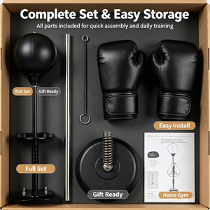 Entraîneur de réflexe réglable avec ressort de rebond pour la boxe, ballon de vitesse réglable en hauteur, léger et durable CZFIT pour la salle de sport à domicile - Product Image 5