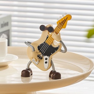 Caja de música creativa con diseño de violín y guitarra, adorno decorativo para el hogar, decoración de escritorio, regalo para niños, estilo contemporáneo de plástico - Product Image 2