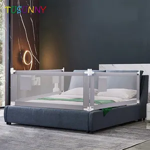 Foldable Bed Barrier Baby Playpen Protection Side Portable Foldable Safety Fence Long Guard Baby Bed Rail Protection Bed Rail