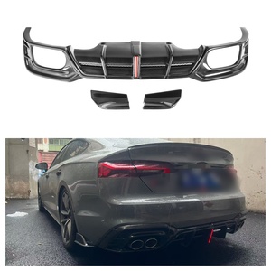Difusor Trasero Estilo Fibra de Carbono Real con Luz LED para <span class=keywords><strong>Audi</strong></span> <span class=keywords><strong>A5</strong></span> B9.5 <span class=keywords><strong>S</strong></span> <span class=keywords><strong>Line</strong></span> Sedán <span class=keywords><strong>2021</strong></span>+ - Product Image 1