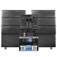 L212 Caisson de basses double de 18 pouces * 2 Amplificateur de puissance 1800W + 1800W Haut-parleurs d'équipement sonore pour performances scéniques