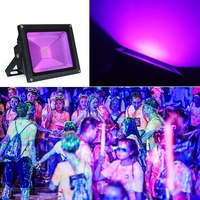 ضوء أسود بالأشعة فوق البنفسجية 395 نانومتر، كشاف LED بقوة 10 واط، مقاوم للماء IP65، مصنوع من الألومنيوم للإضاءة الخارجية والحفلات والمناظر الطبيعية