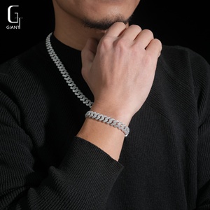 Chaînes cubaines en moissanite VVS 6/8/10/12mm en argent 925, collier cubain HipHop, testées comme des diamants, en stock aux États-Unis - Product Image 6