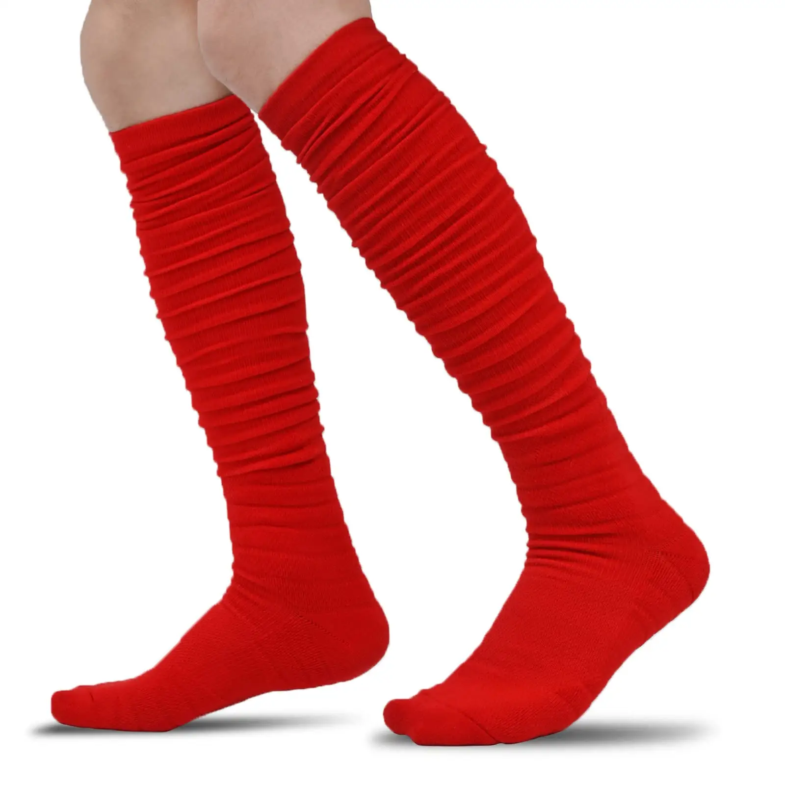 Custom Youth Professional Sports Compression Rugby Socks Men Padded Extra Long Football Scrunch Socks