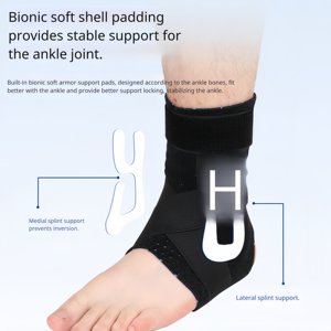 Penyangga Pergelangan Kaki Rehabilitasi Profesional, Bernapas, Ringan, untuk Pemulihan Kaki dan Pergelangan Kaki - Product Image 4