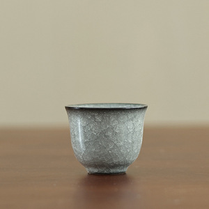 Tasse à thé en céramique Pu Yu, noire, en porcelaine, tasse individuelle, nouveau style chinois, design simple, pour usage domestique - Product Image 5