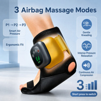 Masseur de cheville sans fil à compression par airbag, compresse chaude, ceinture de massage portable, 3 niveaux de chauffage pour le massage des chevilles et des pieds