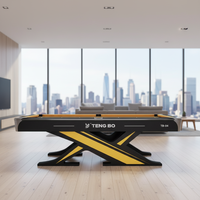 Table de billard professionnelle 9FT de qualité tournoi, cadre en bois massif, poches en cuir, retour de balles, plateau en ardoise, pour usage domestique et commercial, livraison gratuite