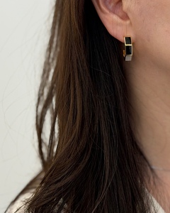 ต่างหูรุ่น Composition01 สีเหลือง ทอง 14K เพชร เครื่องประดับขายส่ง ผู้ผลิตเครื่องประดับชั้นดี รับออกแบบต่างหูตามสั่ง รับผลิตแบบ OEM ODM - Product Image 2