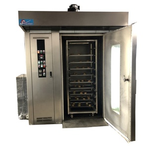 Four rotatif à 64 32 plateaux, <span class=keywords><strong>gaz</strong></span>, électrique, grand four rotatif à grille pour boulangerie en vente, four industriel de boulangerie, cuisson de miche de pain - Product Image 5