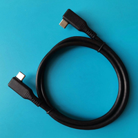 AOC USB3.1 alta velocidad ángulo recto 90 grados VR Cable tipo C fibra óptica trenza blindado macho-Macho Gaming PC Cable de transferencia de datos