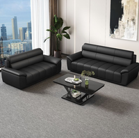 Ensemble de canapés de bureau exécutifs en cuir moderne et luxueux pour bureau à domicile avec fonctions de massage extensibles