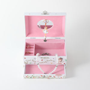 Customization Rectangle Cute Birthday Handmade Luxury Wooden Music Box with Custom Logo for Children's <b>Jewelry</b> Storage - Product Image 4