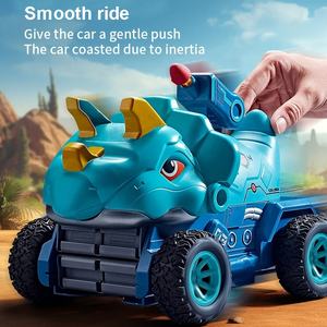 Catapulte à inertie camion de dinosaure éjection déformée piste pliable voiture de course jouet enfants véhicule de lancement de missiles avec ensemble de voitures en alliage - Product Image 4