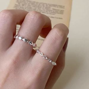 Sterling Silver Chain <b>Ring</b> For Women Oval Shape <b>Open</b> Design Index Finger Everyday Wear Jewelry S925 Fine <b>Rings</b> - Product Image 1