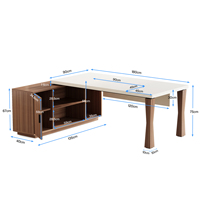 Meubles de bureau à domicile Tribesigns Table d'ordinateur de bureau de direction en bois modulaire de 71 pouces avec armoire Grand bureau en forme de L
