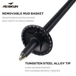 Bastones de Trekking Plegables Alpenstock, Bastones de Marcha Nórdica de Carbono con Mango de Corcho Cómodo para Senderismo y Montañismo - Product Image 3