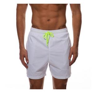 Pantalones cortos de playa para hombre, transpirables, cuatro cuartos, estilo hoja de loto, Color sólido, informales, deportivos de verano, hasta la rodilla, cintura, pantalones cortos para hombre - Product Image 3