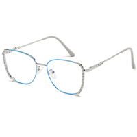 Gafas de Moda al por Mayor con Marco Metálico Estilo Ojo de Gato para Boutiques y Tiendas en Línea, Gafas Fotocromáticas con Bloqueo de Luz Azul