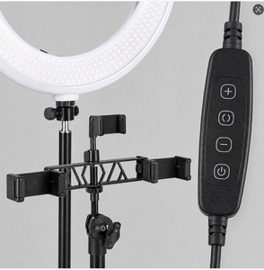 <span class=keywords><strong>ไฟ</strong></span>วงแหวน LED รุ่นใหม่ QX-260S ขนาด <span class=keywords><strong>10</strong></span> นิ้ว สีดำ สำหรับถ่ายวิดีโอ ปรับความสว่างได้ ชุดไฟวงแหวน LED สำหรับชุดอุปกรณ์วีล็อกกิ้ง - Product Image 6