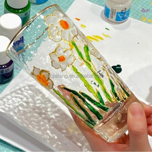 Ensemble de 12 peintures acryliques non toxiques pour <span class=keywords><strong>verre</strong></span> <span class=keywords><strong>avec</strong></span> 2 pinceaux pour fournitures d'art sur toile - Product Image 3