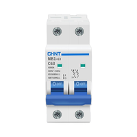 Disyuntor en miniatura MCB, material plástico tipo C, 1P, 2P, C1A, 2A, 3A, 4A, 6A, AC400V/DC220V, 1P, 2P, 3P, 4P