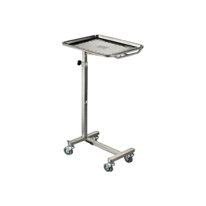 क्लिनिक फर्नीचर स्टेनलेस स्टील मेयो टेबल पहियों के साथ चिकित्सा चिकित्सा ट्राली - Product Image 1