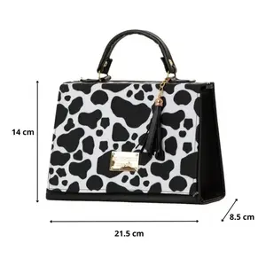 Fana Fina Nala Vaca Bolso cruzado Estilo de dama de moda Dos correas Cierre de cremallera impermeable Patrón de dibujos animados Disponible Claro - Product Image 3