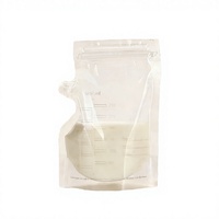 Sac de conservation jetable HJ Brand HJ-RTS003 de 250 ml pour lait maternel et aliments pour bébé – Design théière, pochette de congélation autoportante avec fermeture éclair