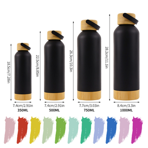 Botella de Agua Deportiva con Tapa de Madera y Termostato para Exteriores, Personalizable con Grabado, para Niños - Product Image 5