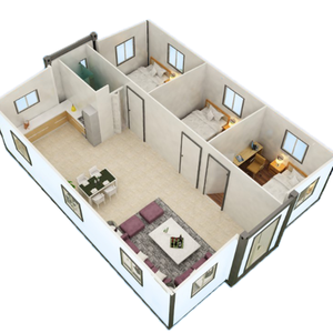 Casas de contenedores de estructura de acero prefabricadas de diseño barato y moderno para bares y cafeterías Con Baño - Product Image 1