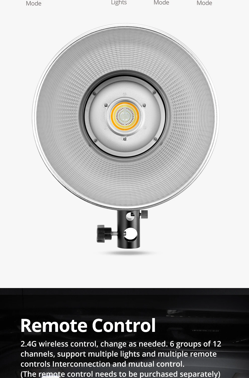 AMBITFUL FL80 RGB LED Video Light 80W 5600K Outdoor Photography Daylight Lighting Adjust Brightness Bowens Mount Support APP