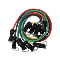 Kit de bandes de résistance pour yoga, 11 pièces, différents niveaux de résistance, entraînement complet du corps, musculation