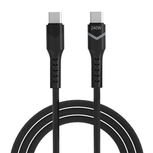 Câble de charge rapide USB C vers USB C PD 3.1 240W avec lumière LED ambiante et certification Emark C2C, revêtement en nylon durable, longueur 1m 2m - Product Image 1