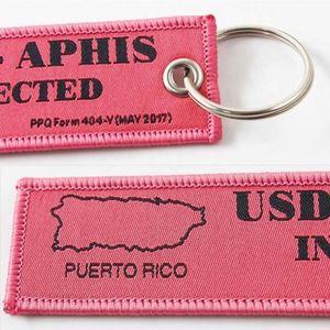 Porte-clés personnalisé en tissu sergé avec logo brodé, étiquette tissée anime, taille personnalisée, étiquette promotionnelle de marque, décoration, cadeaux - Product Image 5