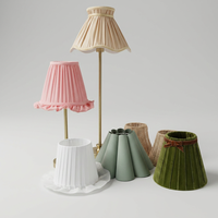 Lampe de table rechargeable à 3 niveaux avec abat-jour en métal et tissu, sans fil, idéale pour les mariages et banquets