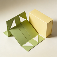 Boîte pliante magnétique en une seule pièce, personnalisée, écologique, en matériaux recyclés, pour cosmétiques, cadeaux de fêtes, avec revêtement UV localisé, portable