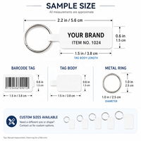 Étiquettes suspendues personnalisées en papier imprimable laminé pour bagues, colliers, bracelets - Carton écologique anti-contrefaçon