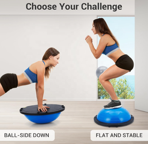 Vendite calde Yoga equilibrio mezza palla produttore Logo personalizzato 46 cm PVC <span class=keywords><strong>Balance</strong></span> palla per allenatore equilibrio - Product Image 5