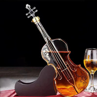 Bouteille en verre de 500ml pour Bourbon Vodka Spirits Design Transparent Creative Home Whisky Guitar Decanter Rack
