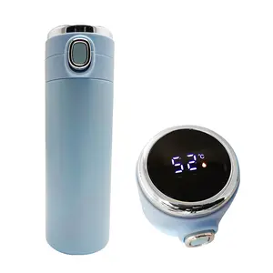 Botella de agua inteligente con aislamiento de lujo, termo de acero inoxidable de 500ml, doble pared, Led, pantalla de recordatorio de temperatura, vacío - Product Image 1