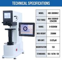 HBS-3000MVZ Automatic Vision Digital Dual Touch Screen High Precision Metal Hardness Testing Machine Brinell Hardness Tester
