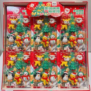 Soododo 2025 Giáng Sinh Phim Hoạt Hình Cây Giáng Sinh Hình Dạng Mực Tẩy Có Thể Tháo Rời Và Làm Sạch Ít Cào Văn Phòng Phẩm Trẻ Em Của Giải Thưởng - Product Image 6