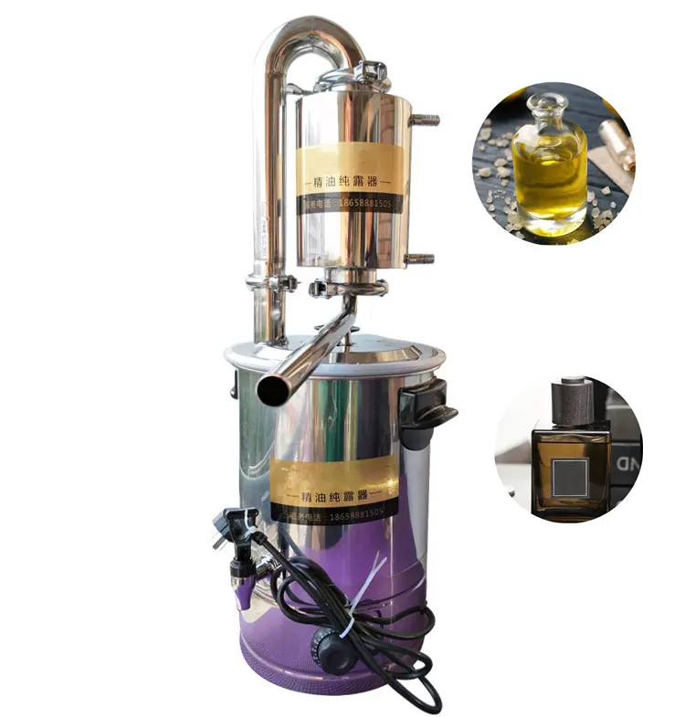 Équipement de distillation distillateur d'huile essentielle en acier inoxydable/huiles de rose machine d'extraction d'huile de graines de grenade